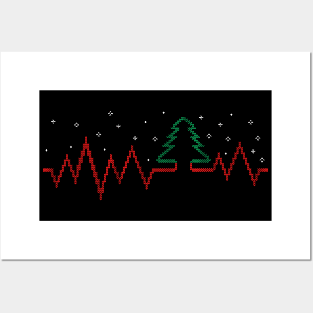 Christmas Heartbeat Wall Art by inkonfiremx